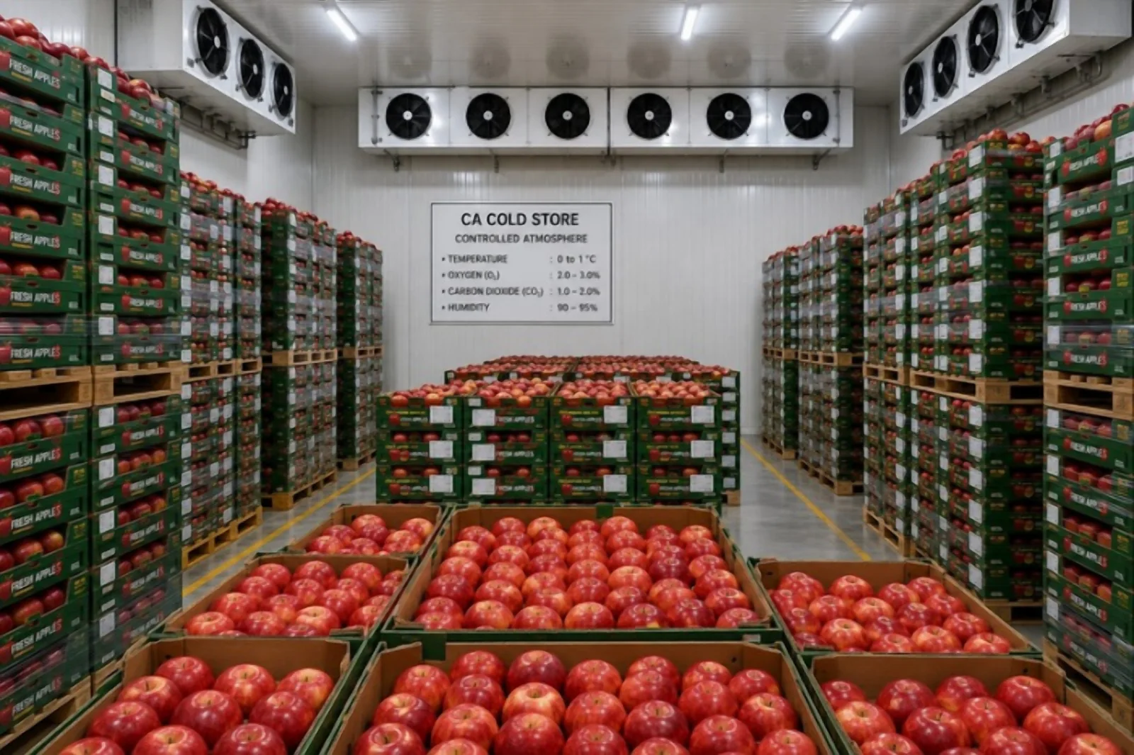 CA Cold Store with fresh produce